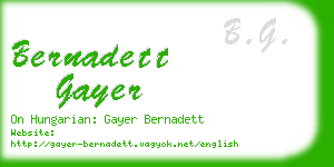 bernadett gayer business card